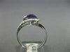 ESTATE 2.05CT DIAMOND & AAA EXTRA FACET AMETHYST 14KT WHITE GOLD SWIRL LOVE RING