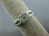 ESTATE .66CT DIAMOND 14KT WHITE GOLD 3D CLASSIC INVISIBLE ROUND ENGAGEMENT RING