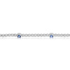 2.60CT DIAMOND & AAA SAPPHIRE 14KT WHITE GOLD 3D ROUND ETERNITY TENNIS BRACELET