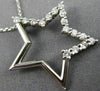 ESTATE LARGE .48CT DIAMOND 14KT WHITE GOLD 3D OPEN STAR FLOATING PENDANT #18776