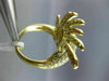 LARGE 2.03CT WHITE & BLACK DIAMOND & RUBY & TSAVORITE 18KT YELLOW GOLD BIRD RING