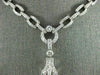 ANTIQUE EXTRA LARGE 38.0CT DIAMOND & AAA AMETHYST 18K WHITE GOLD LARIAT NECKLACE