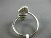 ESTATE WIDE .36CT DIAMOND & AAA RUBY 14KT WHITE GOLD TRIANGLE PAVE FLEXIBLE RING