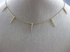 ESTATE .15CT DIAMOND 14KT YELLOW GOLD 3D CLASSIC BY THE YARD SPIKY FUN NECKLACE