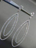 ESTATE EXTRA LARGE 5.75CT DIAMOND 14KT WHITE GOLD JOURNEY DROP HANGING EARRINGS