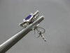 .75CT DIAMOND & AAA AMETHYST 14KT WHITE GOLD PRINCESS CUT & ROUND STUD EARRINGS