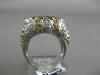 ESTATE WIDE 10.31CT DIAMOND CITRINE & YELLOW SAPPHIRE 18K WHITE GOLD FLOWER RING
