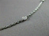 ESTATE .52CT DIAMOND 14KT WHITE GOLD 10 DIAMOND BY THE YARD NECKLACE  #1393
