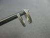 ESTATE .15CT DIAMOND 14K WHITE GOLD FILIGREE OVAL HOOP HUGGIE HANGING EARRINGS