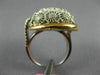 ESTATE EXTRA LARGE .46CT DIAMOND 18K WHITE & ROSE GOLD 3D DOME SHAPE FLOWER RING