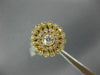ESTATE WIDE .75CT DIAMOND 14KT YELLOW GOLD 3D FLOWER FILIGREE ANNIVERSARY RING