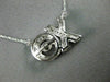 ESTATE .15CT DIAMOND 14K WHITE GOLD 3D DANCING DIAMOND XO FLOATING LOVE NECKLACE