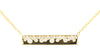 ESTATE .30CT DIAMOND 14KT YELLOW GOLD 3D ETOILE BAR LOVE NECKLACE