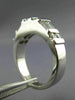 ESTATE .80CT ROUND & BAGUETTE DIAMOND 14K WHITE GOLD ANNIVERSARY GOLD RING #6051
