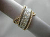 ESTATE 1.42CT MULTI SHAPE DIAMOND 18KT WHITE GOLD CRISS CROSS INFINITY LOVE RING