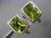 ESTATE MASSIVE 16.35CT DIAMOND GREEN AMETHYST 14K WHITE GOLD 3D CLIP ON EARRINGS