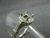 ESTATE .50CT DIAMOND 14KT WHITE GOLD HALO SETTING SEMI MOUNT ENGAGEMENT RING 435