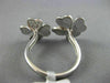 ESTATE .55CT DIAMOND & AAA MOTHER OF PEARL 14KT WHITE GOLD 3D FLOWER HEART RING