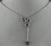 ESTATE .37CT DIAMOND 18KT WHITE GOLD 3D MULTI SHAPE LARIAT FUN NECKLACE