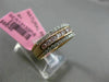 ESTATE WIDE .84CT DIAMOND 18K WHITE & ROSE GOLD CLASSIC WEDDING ANNIVERSARY RING