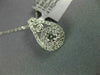 ESTATE .60CT DIAMOND 18KT WHITE GOLD 3D CLUSTER ROUND ETOILE TEAR DROP PENDANT