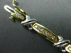 ESTATE 1.10CT DIAMOND 14KT WHITE & YELLOW GOLD "X" DESIGN LOVE BRACELET #15597