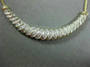 ESTATE 1.0CT DIAMOND 14KT YELLOW GOLD 3D MULTI ROW WAVE SEMI CIRCLE NECKLACE