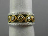 ESTATE 1.25CT MULTI COLOR DIAMOND 14KT WHITE GOLD MILGRAIN MULTI SHAPE FUN RING