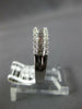 .45CT DIAMOND 14KT WHITE GOLD 3D ROUND & BAGUETTE 3 ROW WEDDING ANNIVERSARY RING