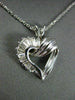 ESTATE .36CT DIAMOND 14KT WHITE GOLD FANCY FLOATING OPEN HEART PENDANT #10803