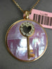 LARGE .10CT DIAMOND & AAA PURPLE MOTHER OF PEARL 14KT ROSE GOLD HEART PENDANT
