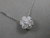 ESTATE 1.96CTW DIAMOND 14KT WHITE GOLD FLOWER CLUSTER BY THE YARD NECKLACE #2554