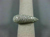 ESTATE WIDE .97CT ROUND DIAMOND 14KT WHITE GOLD MULTI ROW PAVE ANNIVERSARY RING
