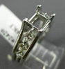 ESTATE .60CT DIAMOND 14KT WHITE GOLD 3D SQUARE SEMI MOUNT ENGAGEMENT RING #2420