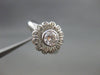ESTATE LARGE .86CTW 14KT WHITE GOLD 12MM FLOWER ENGAGEMENT COCKTAIL RING #XXX