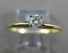 ESTATE .15CT DIAMOND 14KT TWO TONE GOLD CLASSIC SOLITAIRE FRIENDSHIP RING #23779
