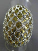 ESTATE MASSIVE .15CT DIAMOND 18KT TWO TONE GOLD ETOILE CRISS CROSS FILIGREE RING