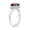 LARGE 3.24CT DIAMOND & AAA PURPLE SAPPHIRE PLATINUM CUSHION CUT ENGAGEMENT RING