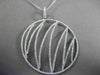 ESTATE MASSIVE 2.31CT DIAMOND 18KT WHITE GOLD 3D CIRCULAR ZIG ZAG WILD PENDANT