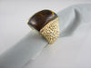 ESTATE WIDE 20.1CT SMOKEY TOPAZ DIAMOND 14K Y GOLD RING