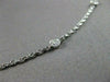 ESTATE .52CT DIAMOND 14KT WHITE GOLD 10 DIAMOND BY THE YARD NECKLACE  #1393