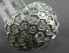 ESTATE LARGE 2.05CT DIAMOND 18KT WHITE GOLD 3D ETOILE MULTI HEXAGON FUN RING