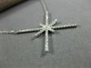 ESTATE .22CT ROUND DIAMOND 18KT WHITE GOLD SNOWFLAKE STAR CLUSTER NECKLACE
