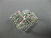 ESTATE LARGE 1.20CT DIAMOND 18KT WHITE GOLD 3D CLUSTER CRISS CROSS LOVE RING