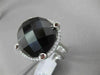 ESTATE MASSIVE 31.89CT DIAMOND & AAA SMOKY TOPAZ 14K WHITE GOLD DOME SHAPE RING
