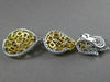 ESTATE LARGE 13.26CT FANCY YELLOW & WHITE DIAMOND 18KT TWO TONE HANGING EARRINGS