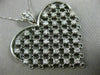 ESTATE LARGE 1.10CT DIAMOND 14K WHITE GOLD HANDCRAFTED ETOILE HEART LOVE PENDANT
