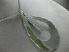 ESTATE LARGE .26CT DIAMOND 14KT WHITE GOLD 3D TEAR DROP HANDCRAFTED LOVE PENDANT