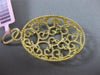 ESTATE EXTRA LARGE .52CT DIAMOND 14KT YELLOW GOLD 3D OVAL OPEN FILIGREE PENDANT