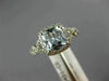 1.40CT DIAMOND & AAA AQUAMARINE 14KT WHITE GOLD HALO CUSHION CUT ENGAGEMENT RING